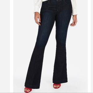 Express bell flare high-waisted button fly